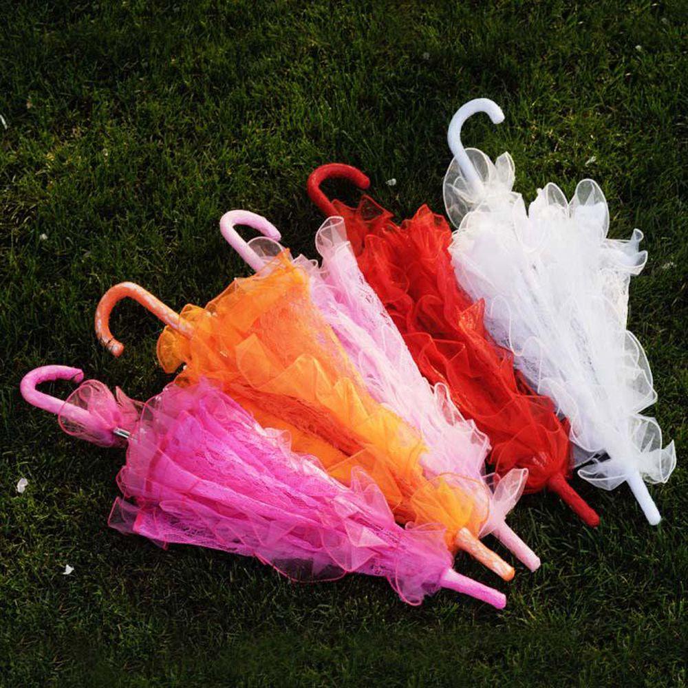Dù Vải Ren Cotton Rỗng Kiểu Phương Tây Làm Đạo Cụ Chụp Ảnh Cưới Cho Nữ
