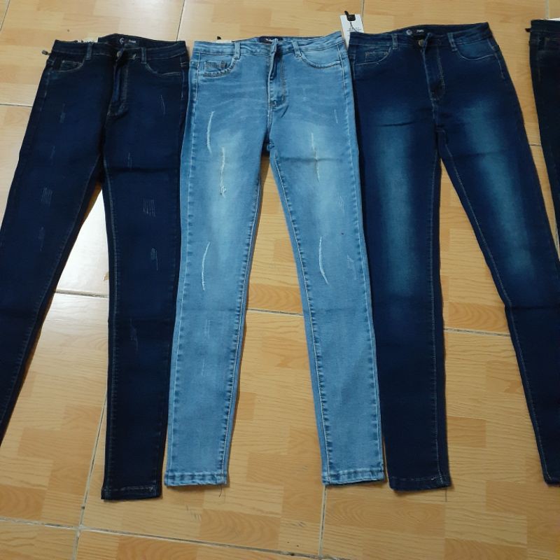 Quần jean nữ cạp cao thời trang dáng bó