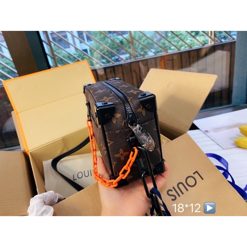 Túi đeo chéo LV Trunk Louis-Vuitton da thật cao cấp Au nhập khẩu new fullbox