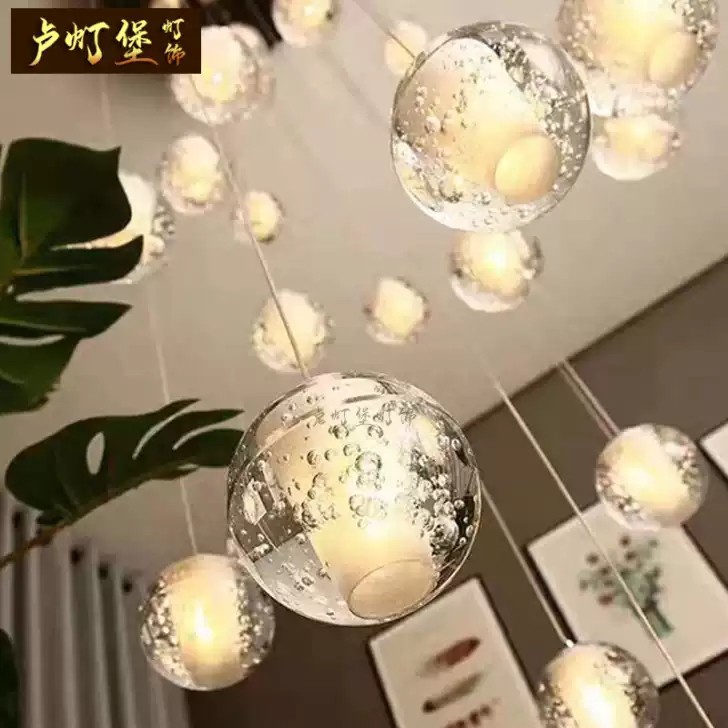 Đèn thả phale phong cách hiện đại, đèn thả thông tầng dây dài theo thiết kế của khách, tặng kèm bóng
