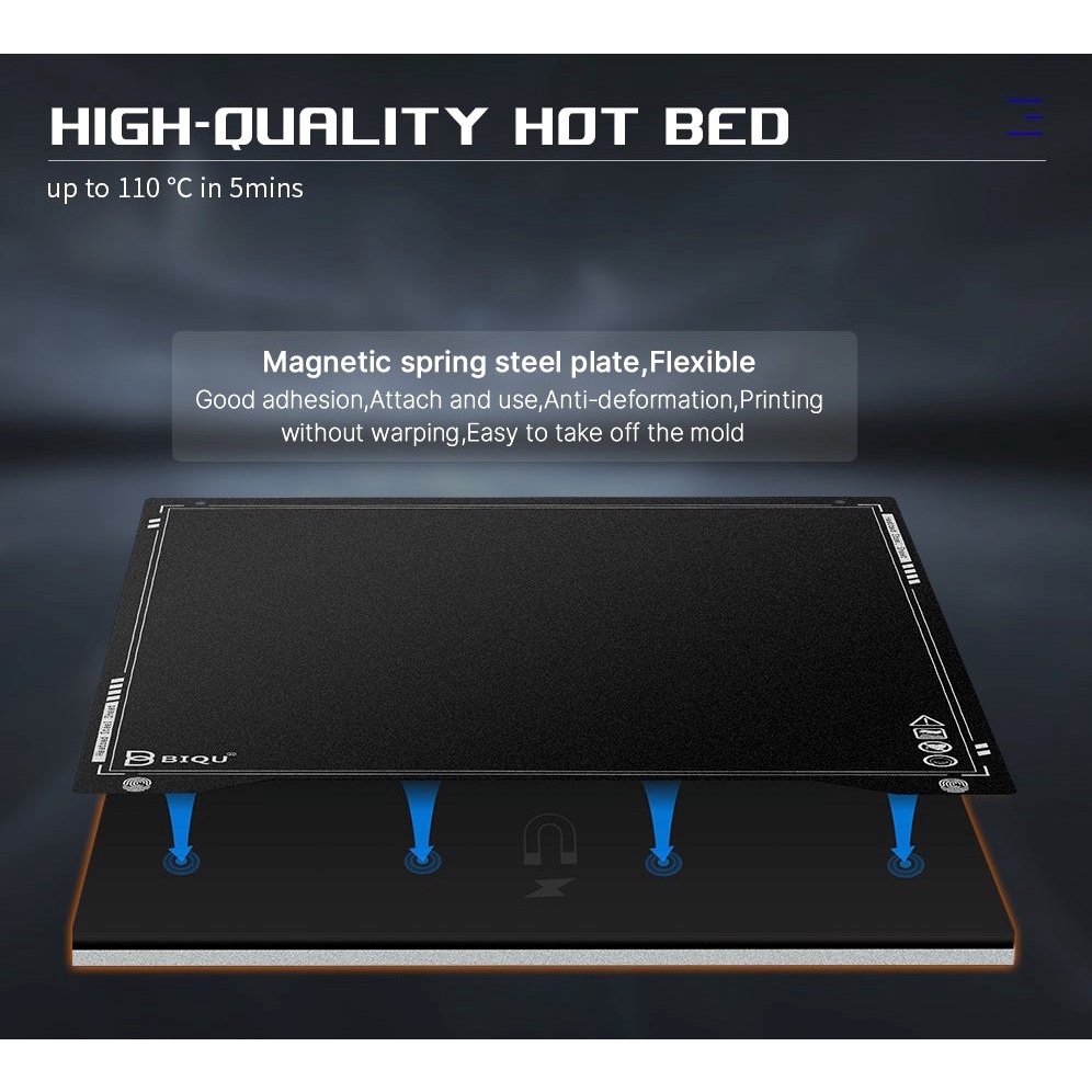 Máy in 3D BIQU BX với bo mạch chủ 32 bit 400MHZ tích hợp Octoprint khổ in 25*25*25cm