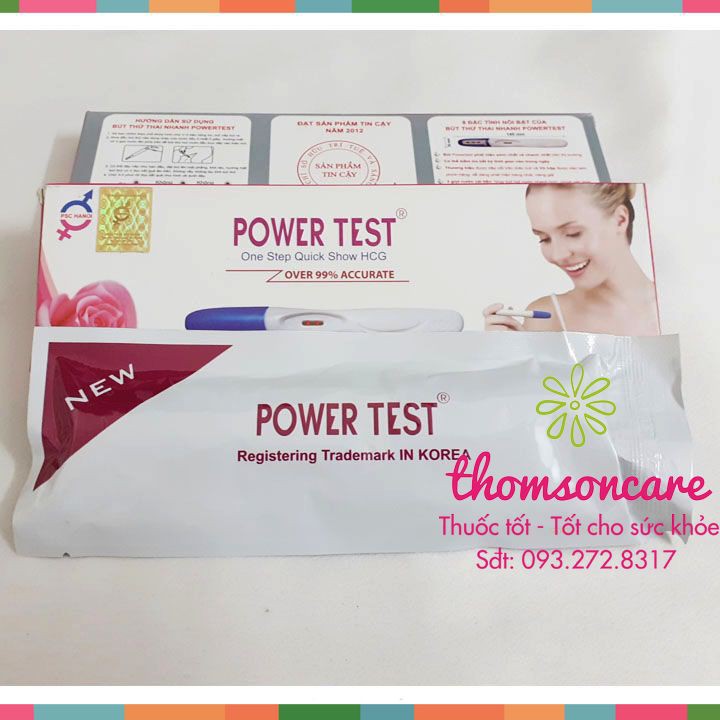 Bút thử thai Power Test điện tử - giao hàng kín đáo, che tên, test thai nhanh, chuẩn chính xác Hộp 1 bút