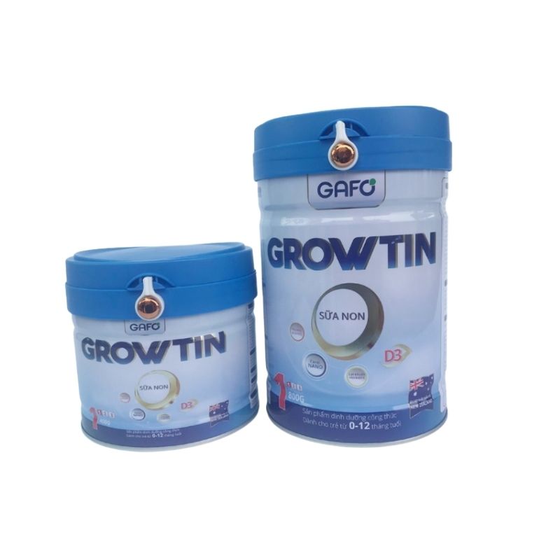 GROWTIN 1: Sản phẩm dinh dưỡng công thức dành cho trẻ 0-12 tháng tuổi lon 800g