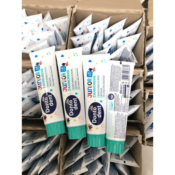 KEM ĐÁNH RĂNG TRẺ EM DONTODENT JUNIOR TRÊN 6 TUỔI, 100ML ĐỨC