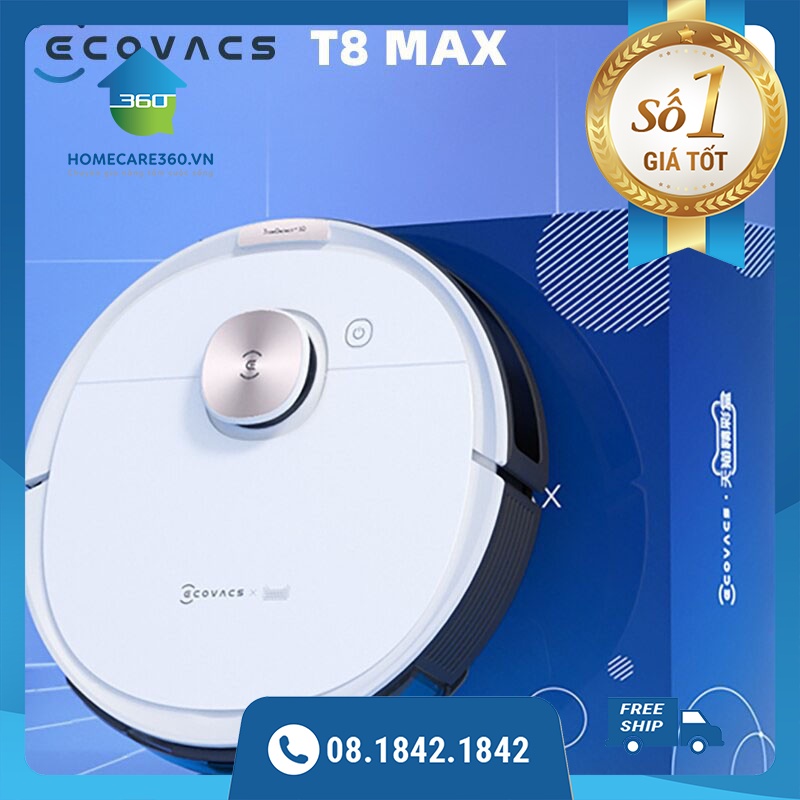 Robot hút bụi lau nhà Ecovacs Deebot T8 Power - Hàng Trưng Bày