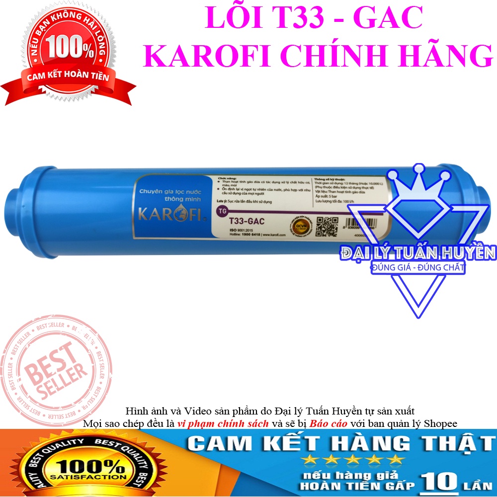 Combo lõi lọc nước 56789 Karofi chính hãng dùng cho model máy N-e239 và B930