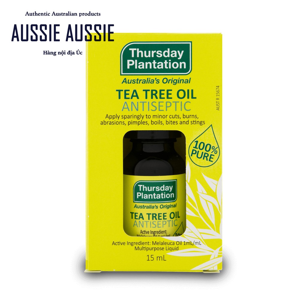 Tinh dầu tràm trà Úc Thursday Plantation tea tree oil nguyên chất 100% 10ml 15ml 25ml 50ml 100ml