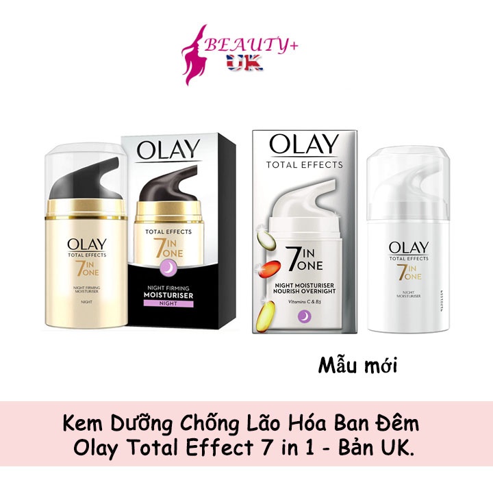 [Mã 55FMCGSALE1 giảm 10% đơn 250K] Kem Dưỡng Chống Lão Hóa Ban Đêm Olay Total Effect 7 in 1 - Bản UK