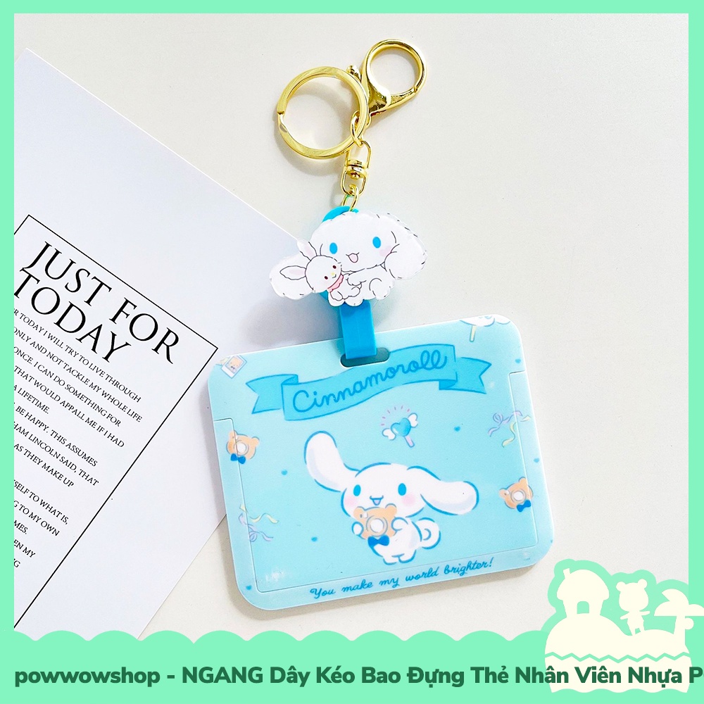 [Sẵn VN - Hỏa Tốc] Dây Kéo Bao Đựng Thẻ Nhân Viên NGANG Nhựa PC + Acrylic Phong Cách Nhân Vật Hoạt Hình Sanrio