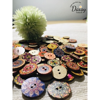 Nút gỗ hoa văn set 5 nút
