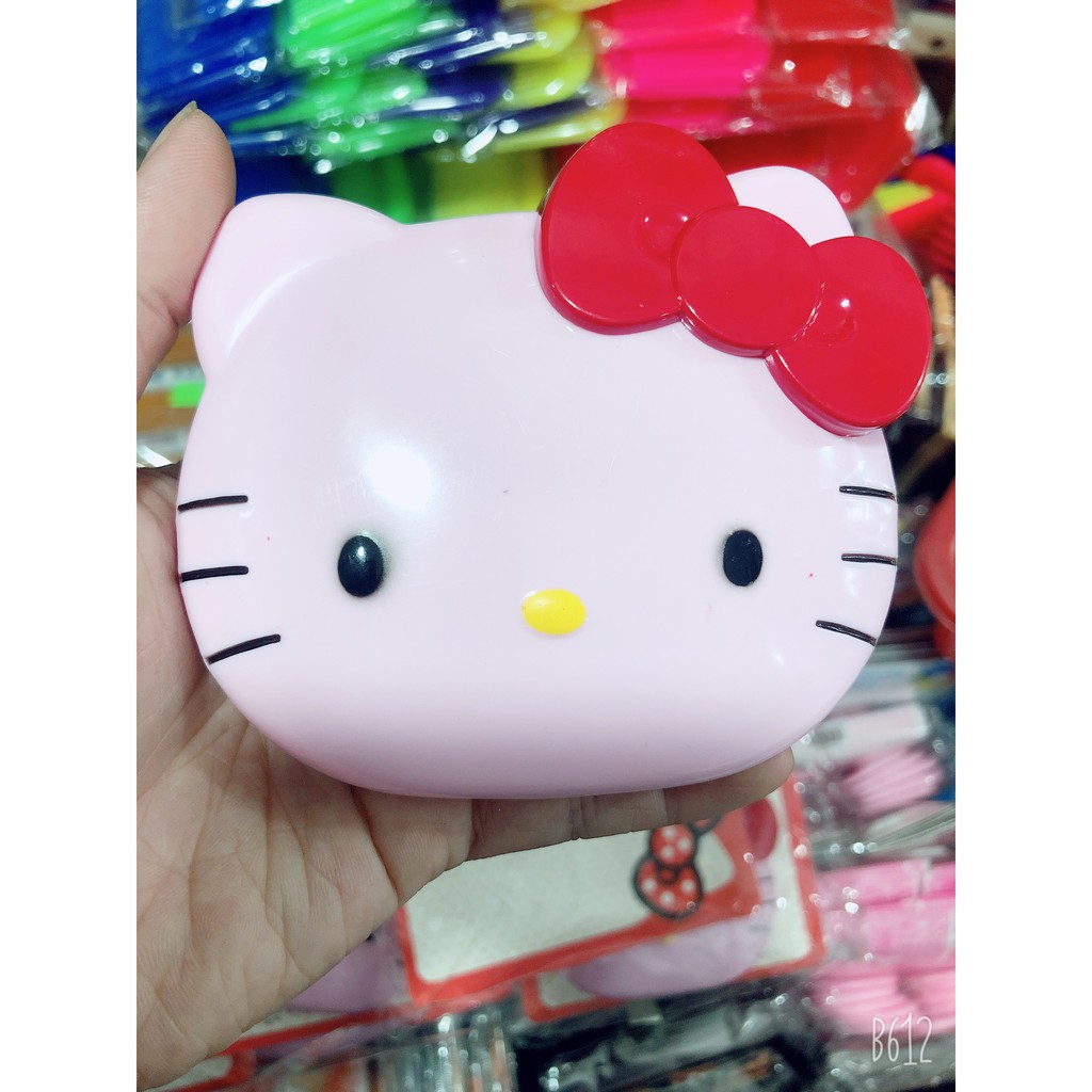 Gương mini RẺ VÔ ĐỊCH gương Hello Kitty đáng iu kèm lược