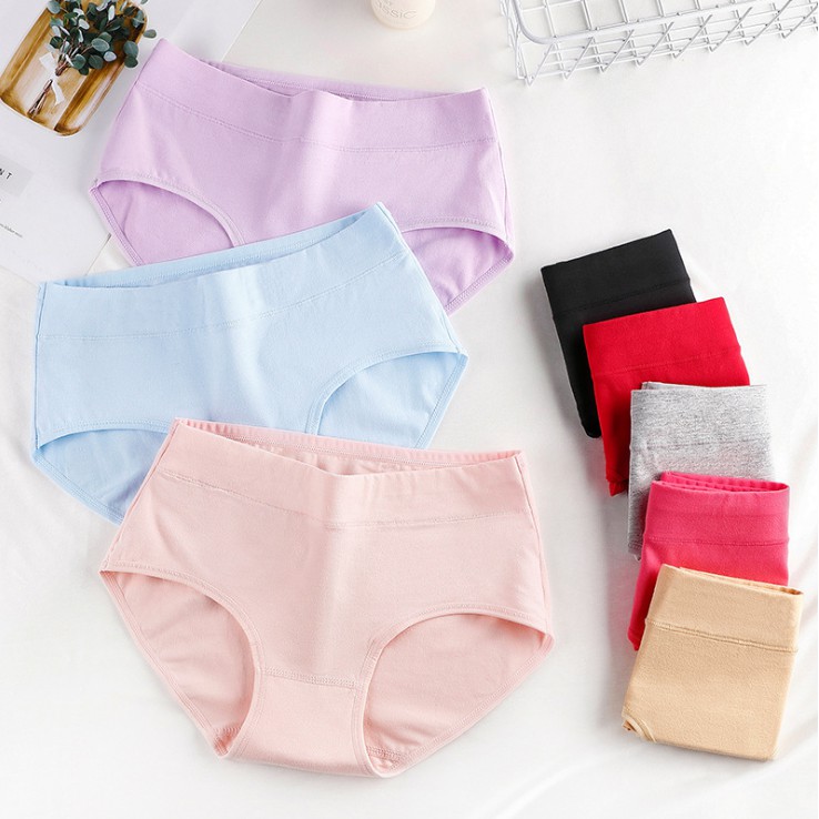 Quần Lót Nữ Cotton Co Giãn Cạp Cao Xuất Hàn ( Q112 ) Hàng Loại Đẹp.