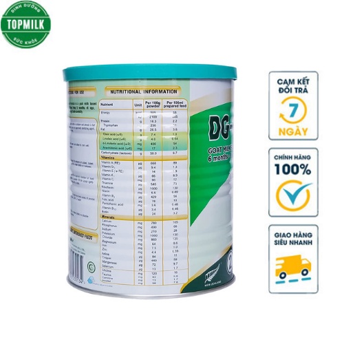 Sữa Dê DG 2 Hộp 800gram cho bé bị dị ứng sữa bò và chậm tăng cân