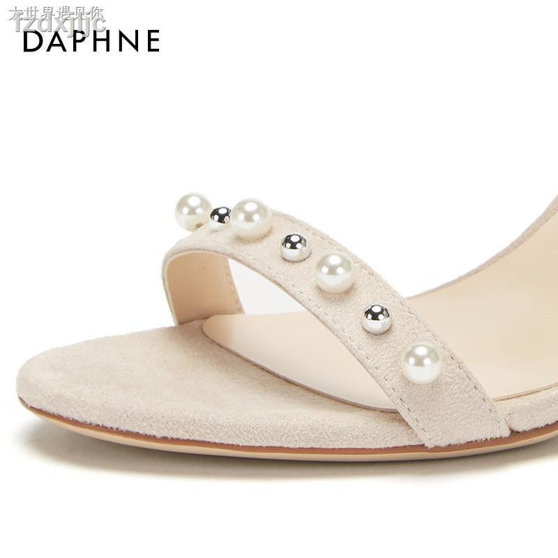 Daphne Giày Sandal Cao Gót Da Lộn Thời Trang Mùa Hè Thanh Lịch Cho Nữ