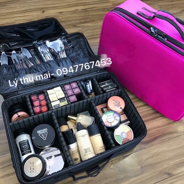 Cốp vải đựng đồ makeup- nail size to