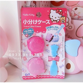 Bộ hủ nhựa chiết xuất mỹ phẩm hello kitty hãng Sanrio