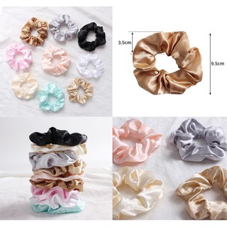 Dây Buộc Tóc Màu Trơn Xinh Xắn Cho Nữ