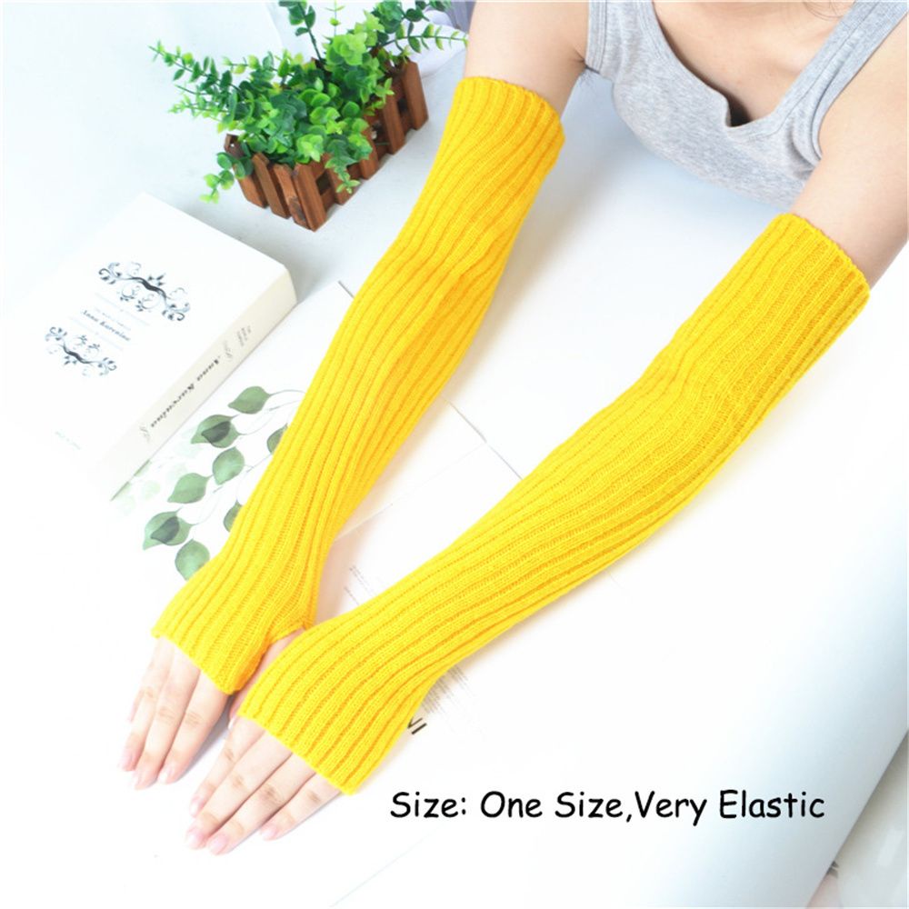 Găng tay len dài hở ngón mềm mại giữ ấm mùa đông MIHAN1