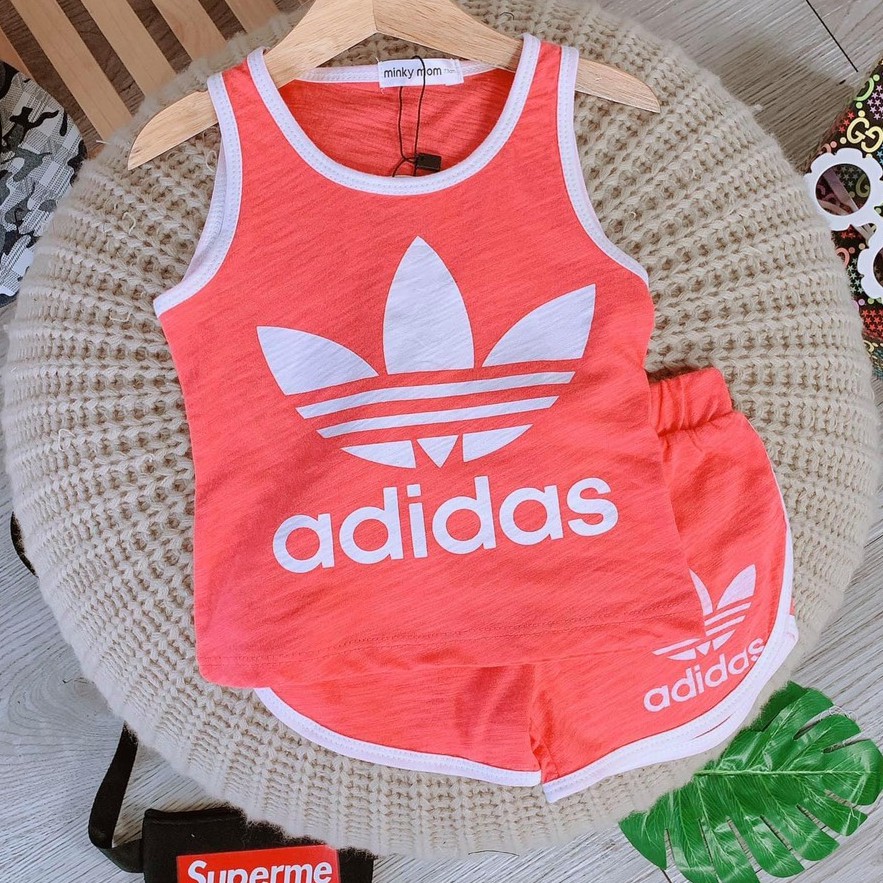 Bộ adidas Ba lỗ cho Bé thun cotton xược bao mát mịn