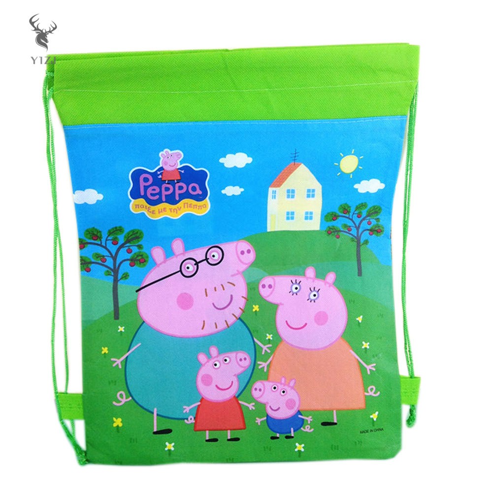 VN Ba Lô Túi Rút In Hình Heo Peppa Dễ Thương