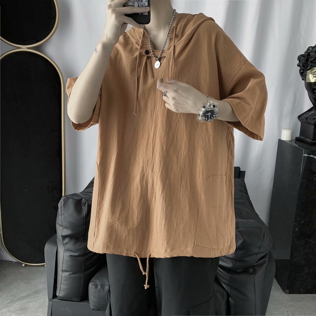 Men's fashion casual short-sleeve hoodie | BigBuy360 - bigbuy360.vn
