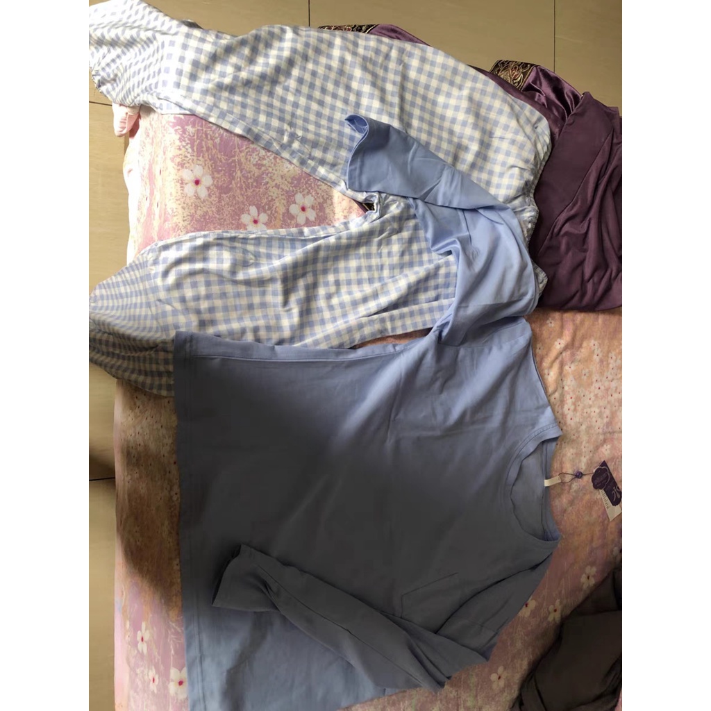 [Mã giảm 20k] BỘ ĐỒ NGỦ MẶC NHÀ DÀI TAY COTTON TRƠN KÈM QUẦN CARO THU ĐÔNG HOT 2021 DN015 CHẤT thun mềm | BigBuy360 - bigbuy360.vn