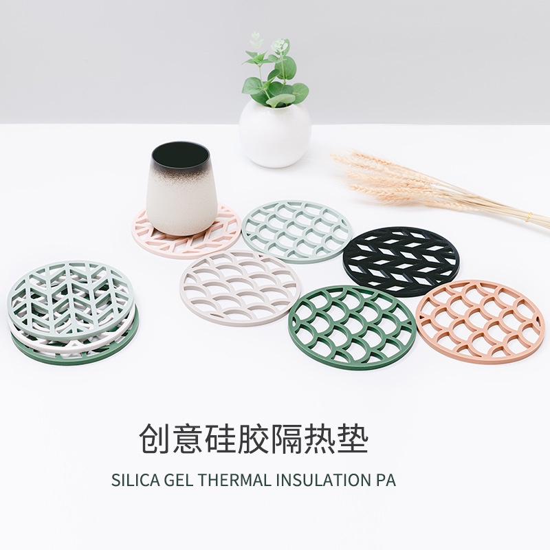 Miếng lót ly tách SWEEJAR bằng silicon chịu nhiệt chống trượt chống bỏng tiện lợi