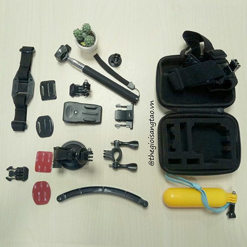 Full Trọn Bộ Phụ kiện Camera Hành Trình Dành Cho Gecko, Amkov, Gopro
