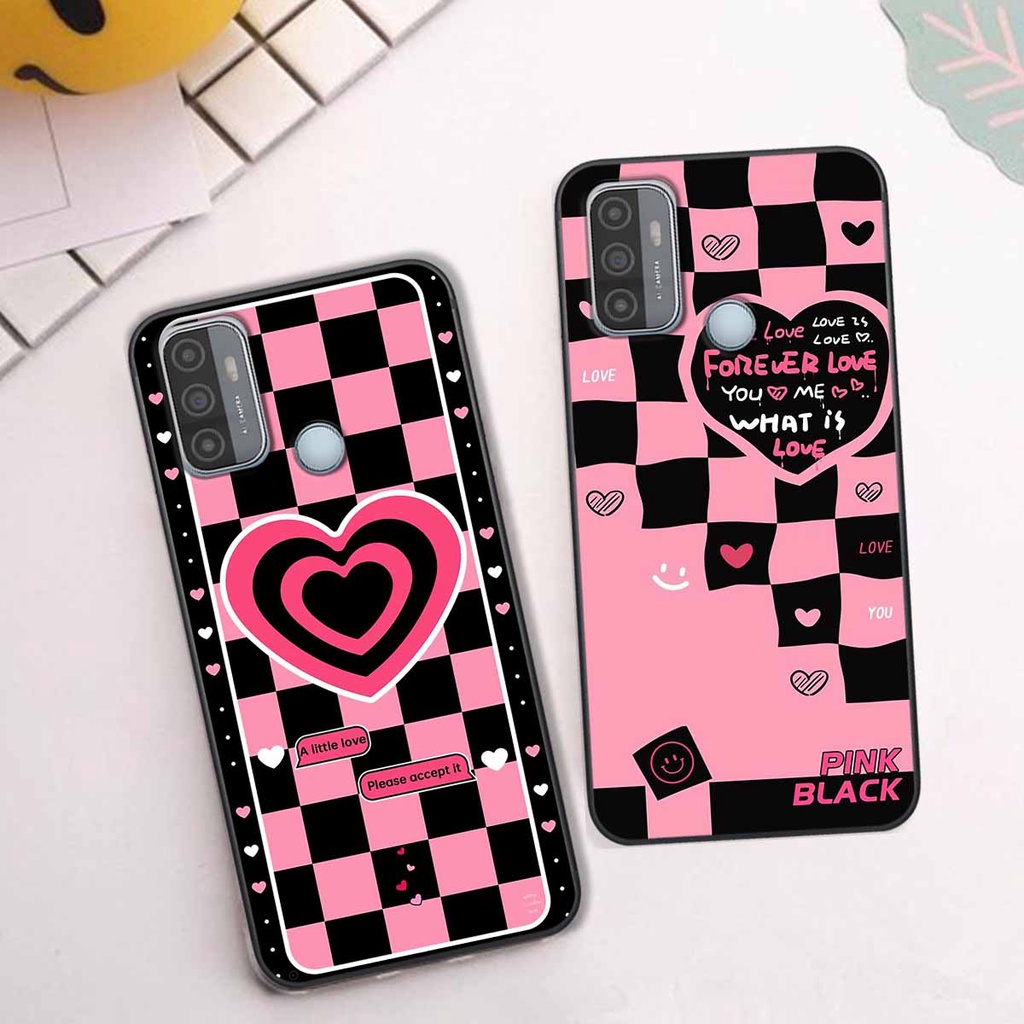 Ốp lưng Oppo A53 hình hoa vẽ, thời trang, black pinkkk đẹp - Giá tốt nhất - Hàng cao cấp