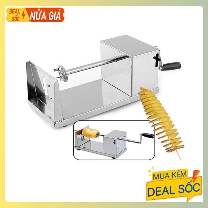 Dụng Cụ Cắt Khoai Tây Lốc Xoáy Đa Năng Cỡ Lớn INOX Siêu Bền