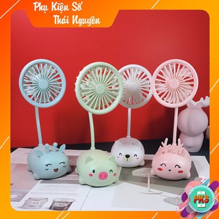 Quạt mini để bàn USB hoạt hình dễ thương Pks TN ( Giao màu ngẫu nhiên)