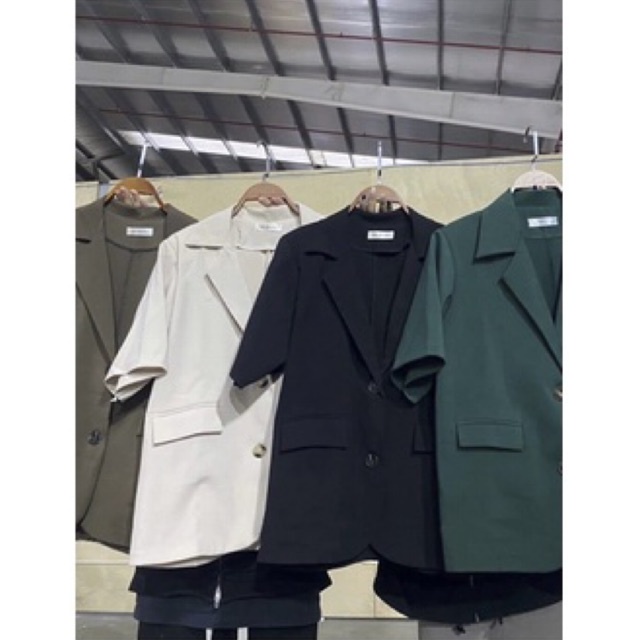 Áo blazer nữ tay ngắn phong cách Hàn Quốc nhiều màu | BigBuy360 - bigbuy360.vn