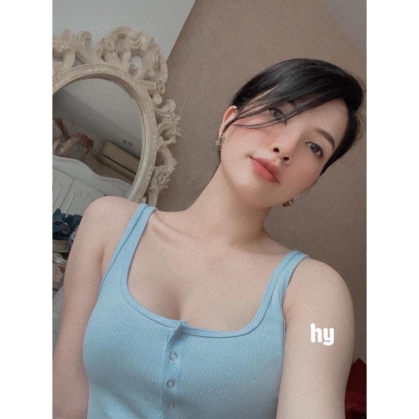 ANU349 ÁO TĂM NỮ PHỐI CÚC 2S