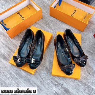 Giày búp bê lv nơ đế bệt mũi tròn fullbox