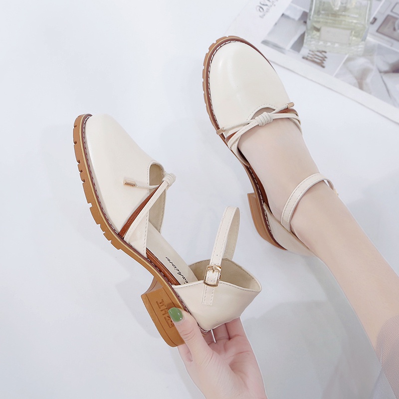 Sandal Cao Gót 4 Phân ULZZANG Bít Mũi