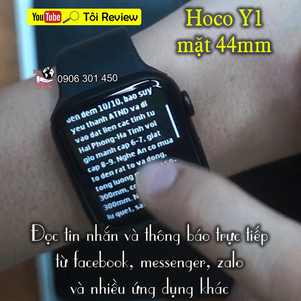 Đồng hồ thông minh smartwatch Hoco Y1 giá rẻ nghe gọi đo nhịp tim và nhiều chức năng khác.