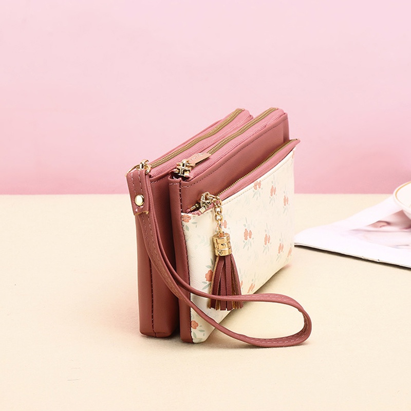 Ví Dài Cầm Tay Có Khóa Kéo Đựng Điện Thoại Thời Trang Mới Cho Nữ