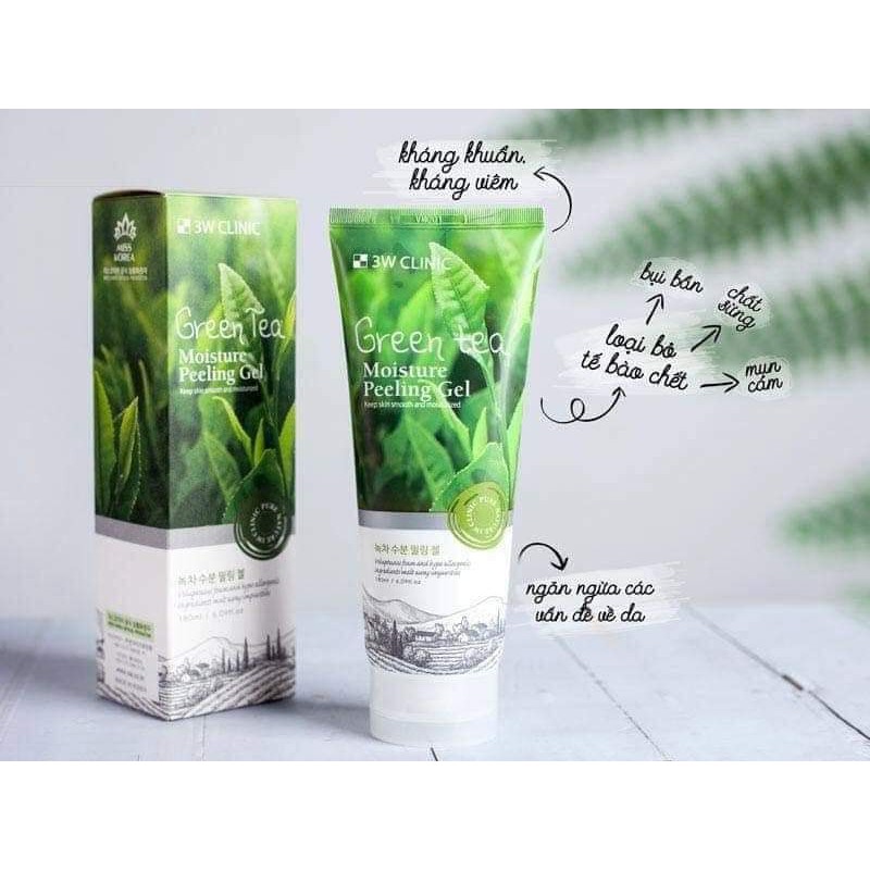 Sữa rửa mặt trà xanh 3W Clinic Green Tea Foam Cleansing Hàn Quốc 100ml Giúp làm sạch da/ giảm mụn/ trắng da tự nhiên