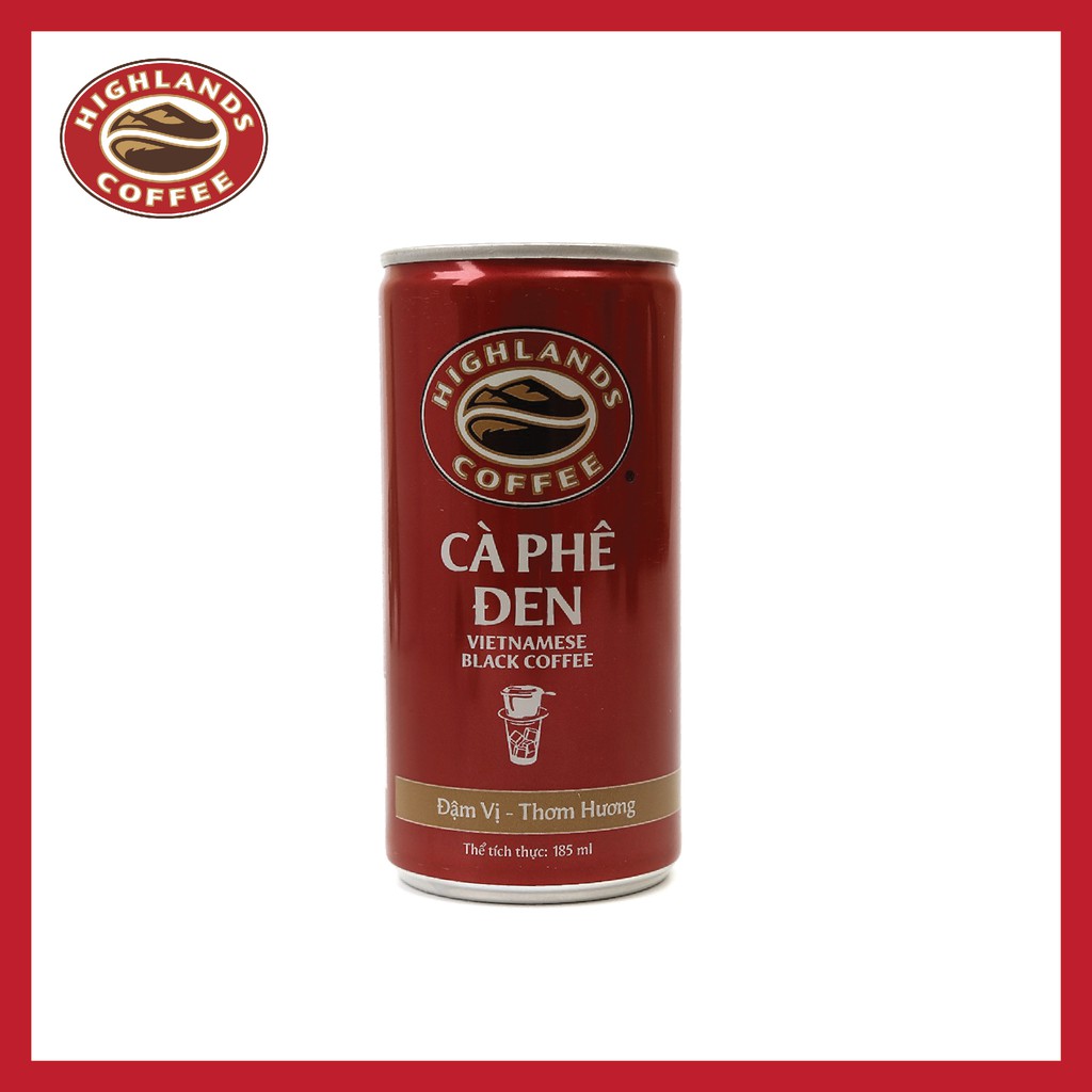 Thùng 24 Lon Cà Phê Đen Highlands Coffee 185ml/lon