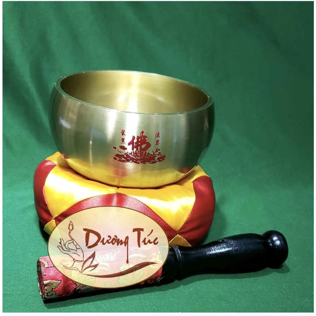 Chuông tụng kinh Phật đồng nguyên chất đặc vàng sáng tiếng vang hay - Nhiều cỡ