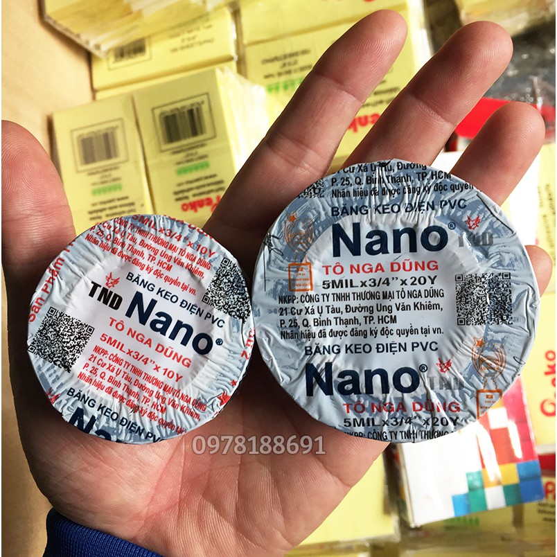 Băng dính điện NANO loại to, nhỏ