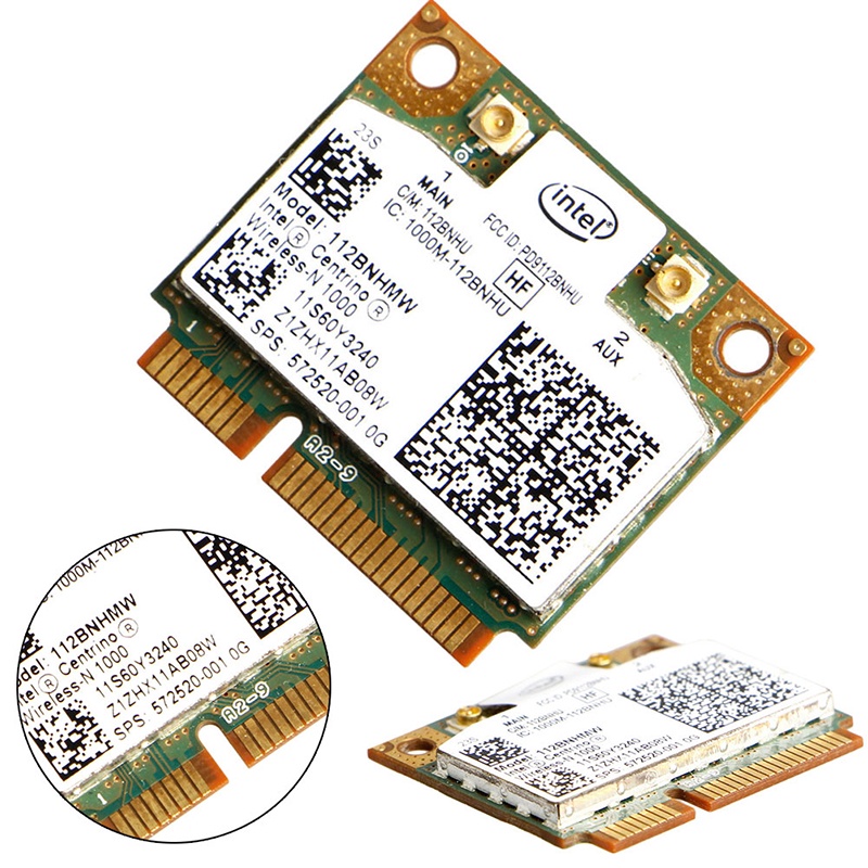Rx Card Wifi Không Dây Intel Centrino 1000 802.11 B / G / N 112bnhmw Half Mini Pci-E Thẻ | BigBuy360 - bigbuy360.vn