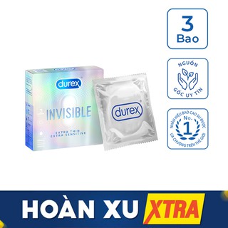 Bao Cao Su Durex Invisible Extra Thin Extra Sensitive 3 Bao