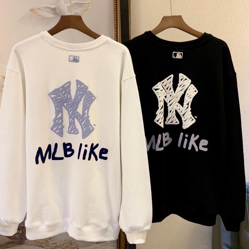 Áo Sweater MLB New York Like, Áo Nỉ Form Rộng Tay Bồng Chuẩn Xu Hướng Nỉ Bông Cao Cấp Unisex Nam Nữ