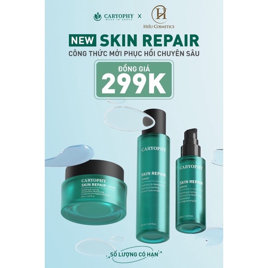 BỘ SẢN PHẨM DƯỠNG ẨM VÀ PHỤC HỒI CẤP TỐC CHO MỌI LOẠI DA CARYOPHY SKIN REPAIR