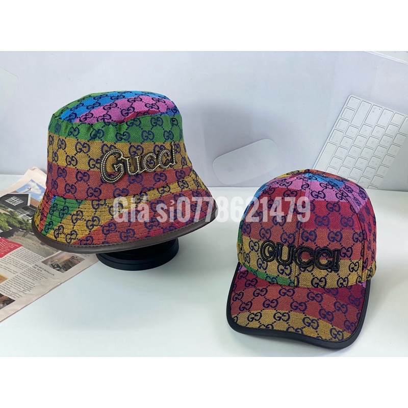 Combo nón kết + bo bucket cặp { g } vải 7 màu sói  ( 1 cặp - 2 nón ) trend thời trang