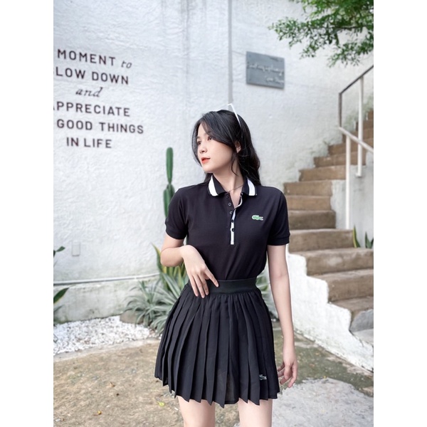 Váy lacoste hot hàng VNXK ảnh trải sàn shop chụp