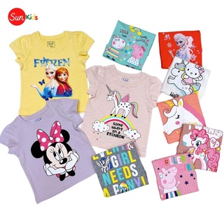 Áo thun cho bé gái, áo phông bé gái chất cotton mềm mát, size 1 - 7 tuổi