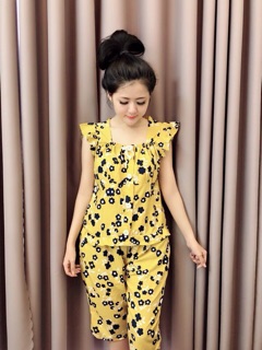 ĐỒ BỘ XÔ LỤA QUẦN SHORT TAY CÁNH TIÊN