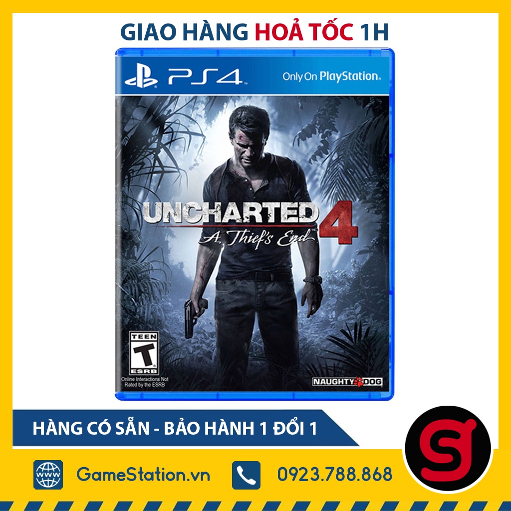 [Mã SKAMCLU9 giảm 10% đơn 100K] [Freeship toàn quốc từ 50k] Đĩa Game PS4 - Uncharted 4: A Thief’s End
